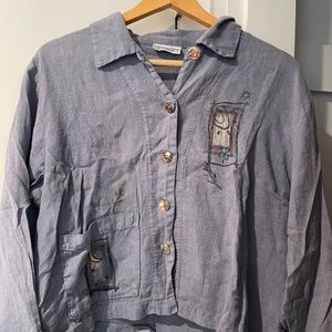 Linen Button Up Women's Shirt/Jacket